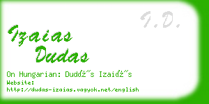 izaias dudas business card